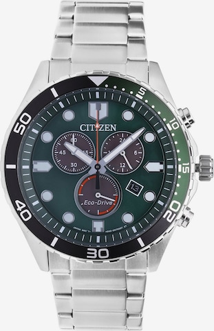 Montre à affichage analogique CITIZEN en argent : devant