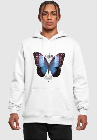 Mister Tee Sweatshirt 'Become The Change' i vit: framsida