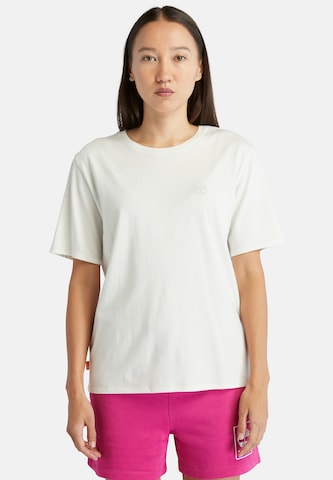 TIMBERLAND Тениска в бяло: отпред