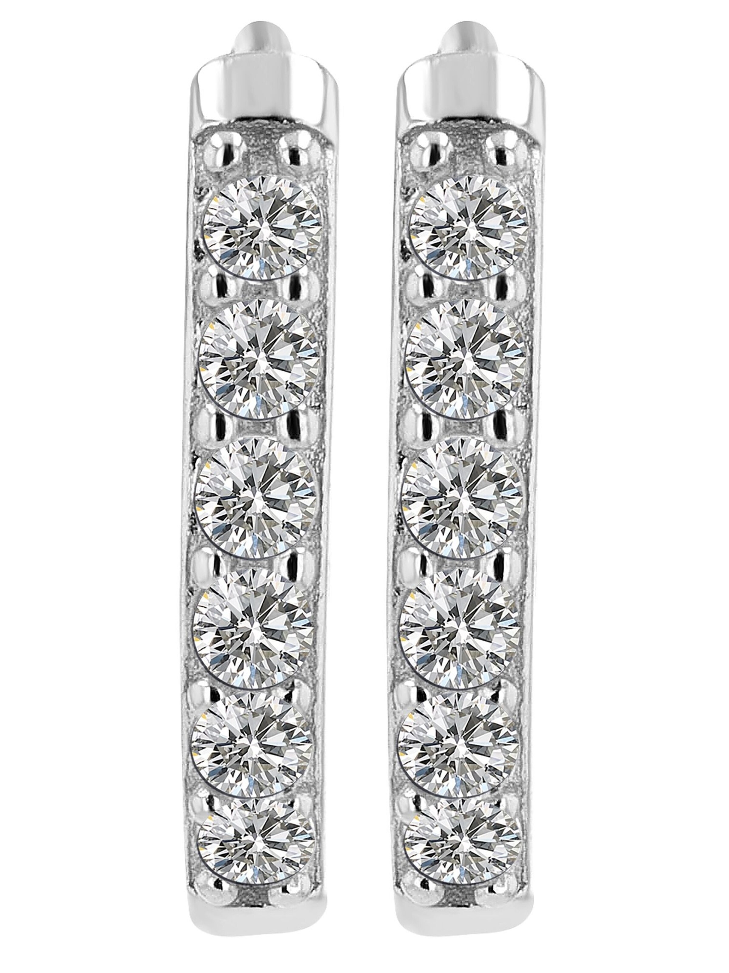 Akzent Earrings '"Yasmin" aus 925 Sterlingsilber, rhodiniert, langlebig' in Silver: front