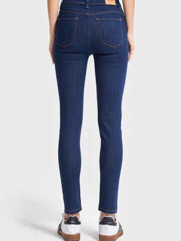 IT'S BASIC Skinny Jeans 'Skinny High Rise Jeans - Deep Sea' in Blauw