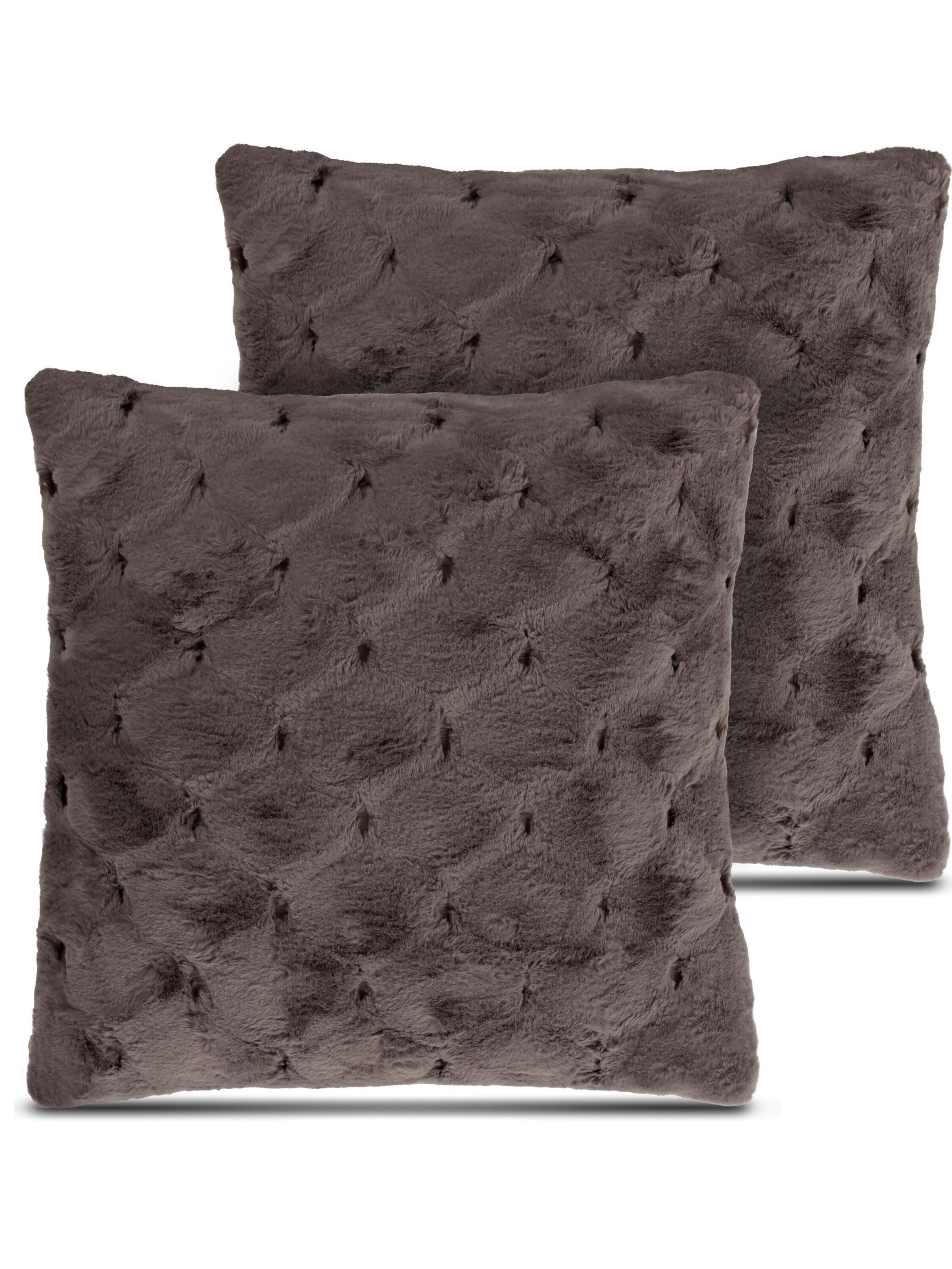 Coussins 'Riga' normani en marron : devant