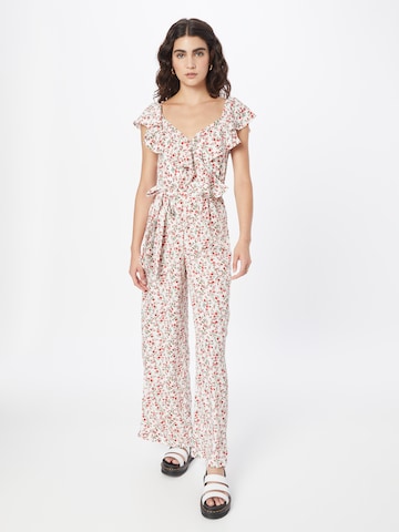 In The Style Jumpsuit in Beige: voorkant
