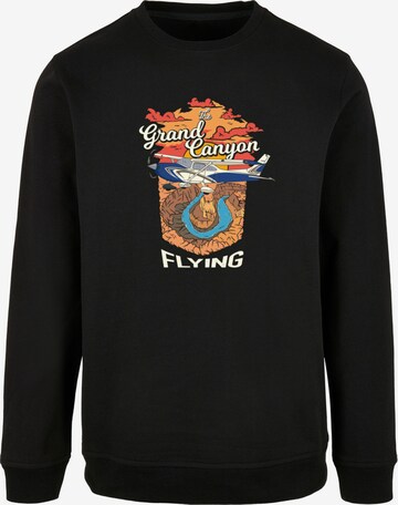 F4NT4STIC Sweatshirt 'Grand Canyon Flying' in Black: front