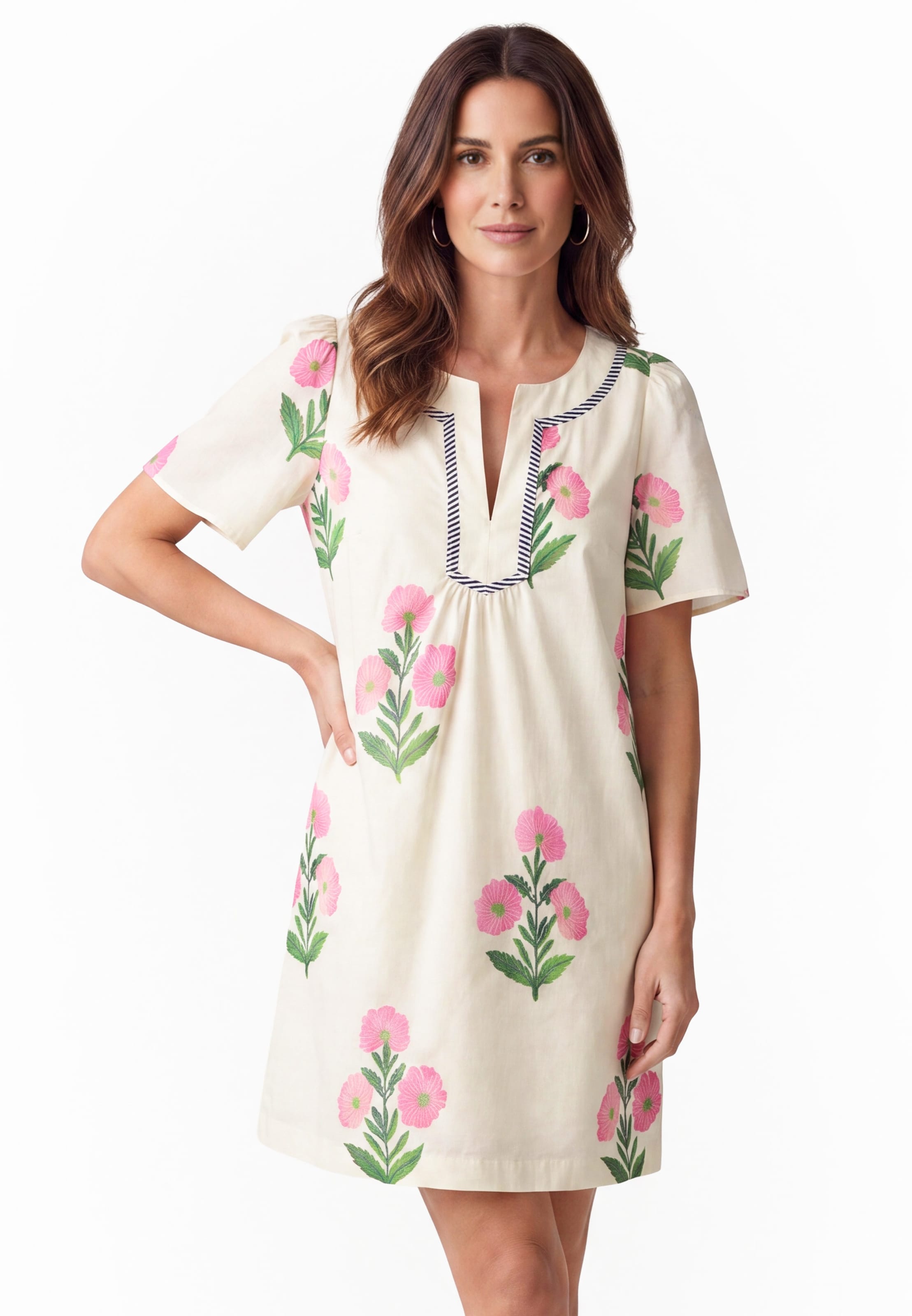 Usha - Vestido en blanco: frente