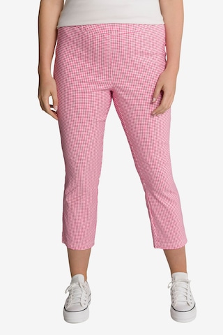 Ulla Popken Slim fit Pants in Pink: front