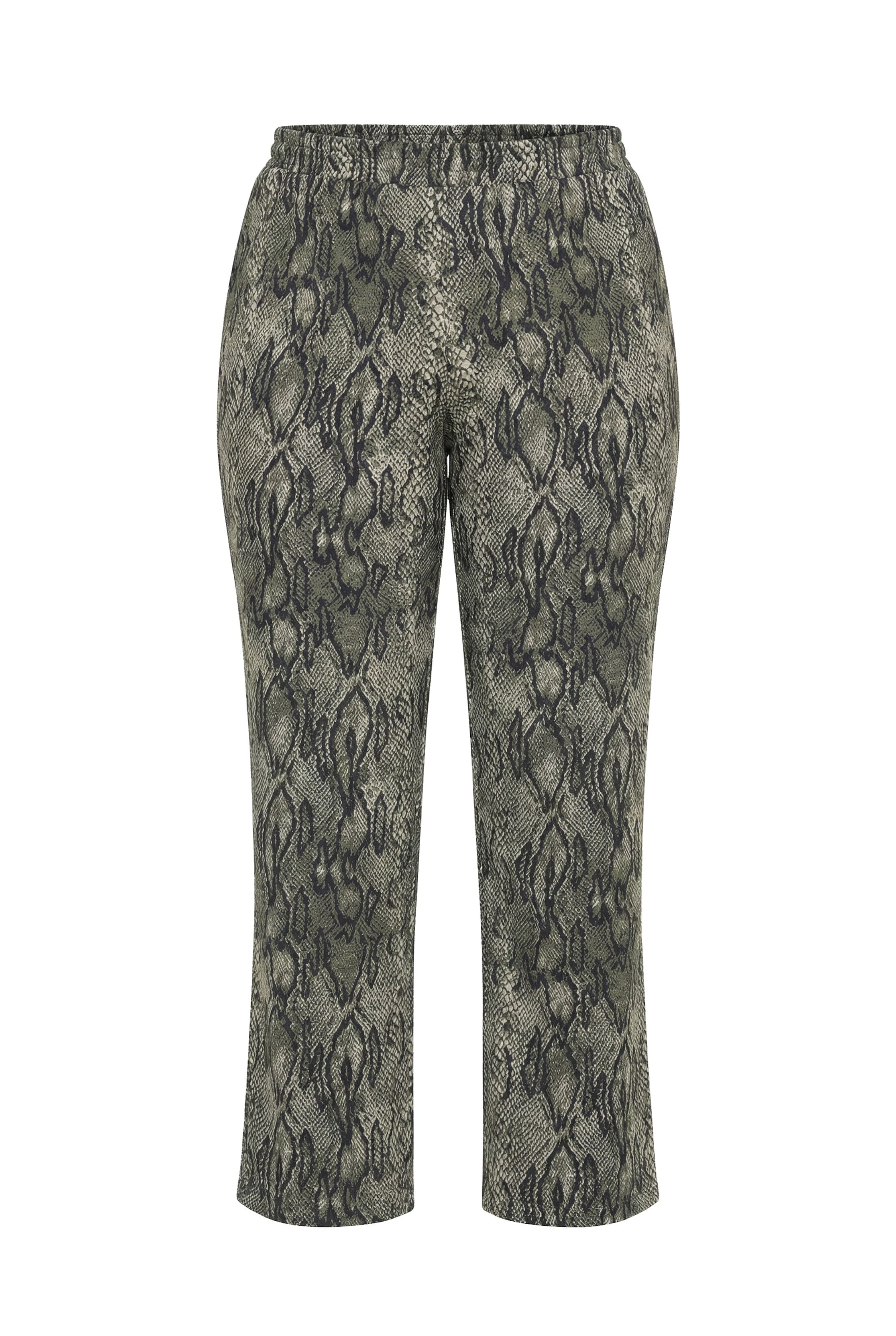 Ulla Popken Regular Trousers in Green: front