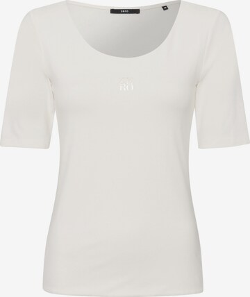 zero Shirt mit Logodruck in Beige: predná strana