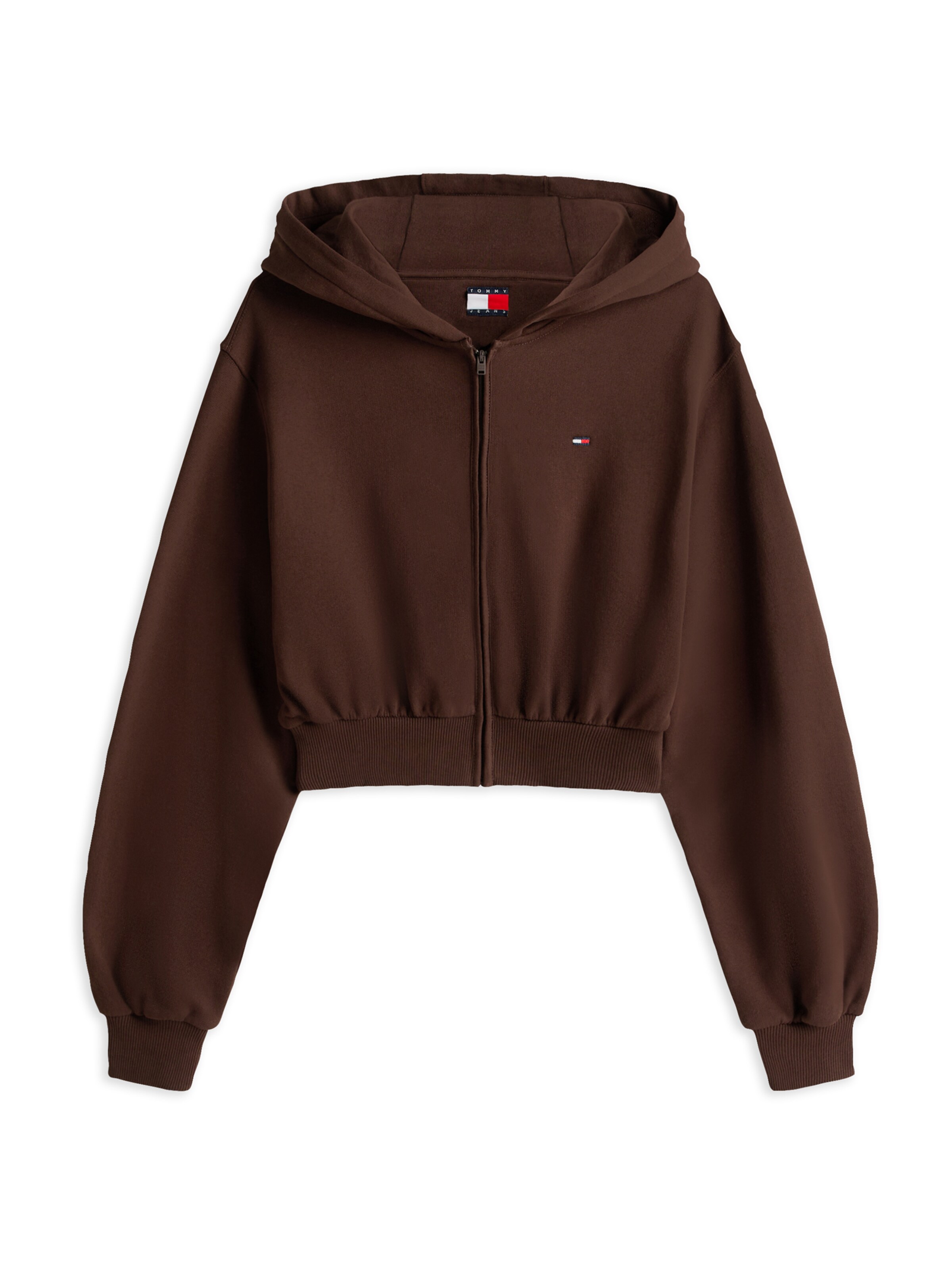 Veste de survêtement Tommy Jeans en marron : devant