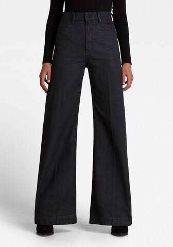 G-Star RAW Wide leg Jeans i svart: framsida