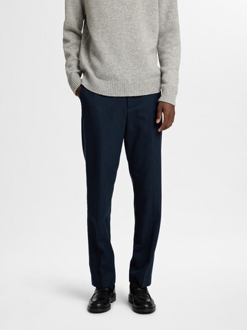 SELECTED Trousers with creases in Blue: front
