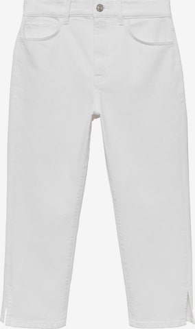 MANGO Slimfit Farkut 'PRISCILA' värissä valkoinen: etupuoli