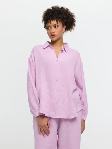 cfab - Camisa 'Musselin Shirt' em roxo