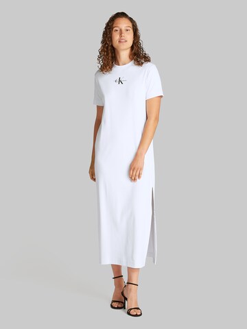 Calvin Klein Jeans Dress in White: front