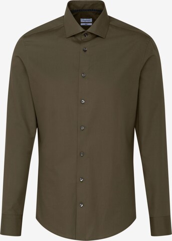 SEIDENSTICKER Slim fit Business Shirt in Green: front