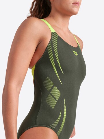Bustieră Costum de baie sport 'POSEIDONIA' de la ARENA pe verde