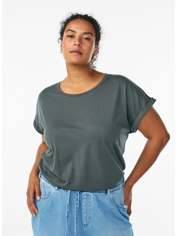 Zizzi Shirt 'Mkatja' in Groen: voorkant