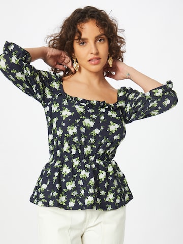 Dorothy Perkins - Camisa 'Ditsy' em azul: frente