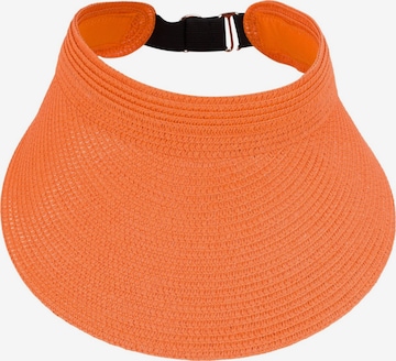 styleBREAKER Cap 'Papierstroh Visor Cap Einfarbig' in Orange: front
