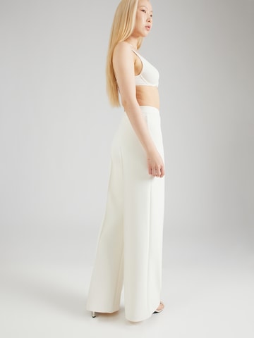 Calvin Klein Wide leg Pleated Pants in White