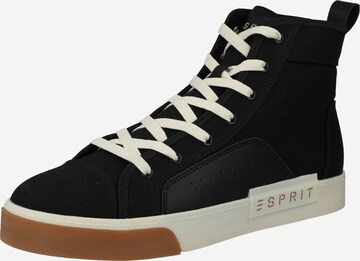 ESPRIT Sneakers hoog in Zwart: voorkant
