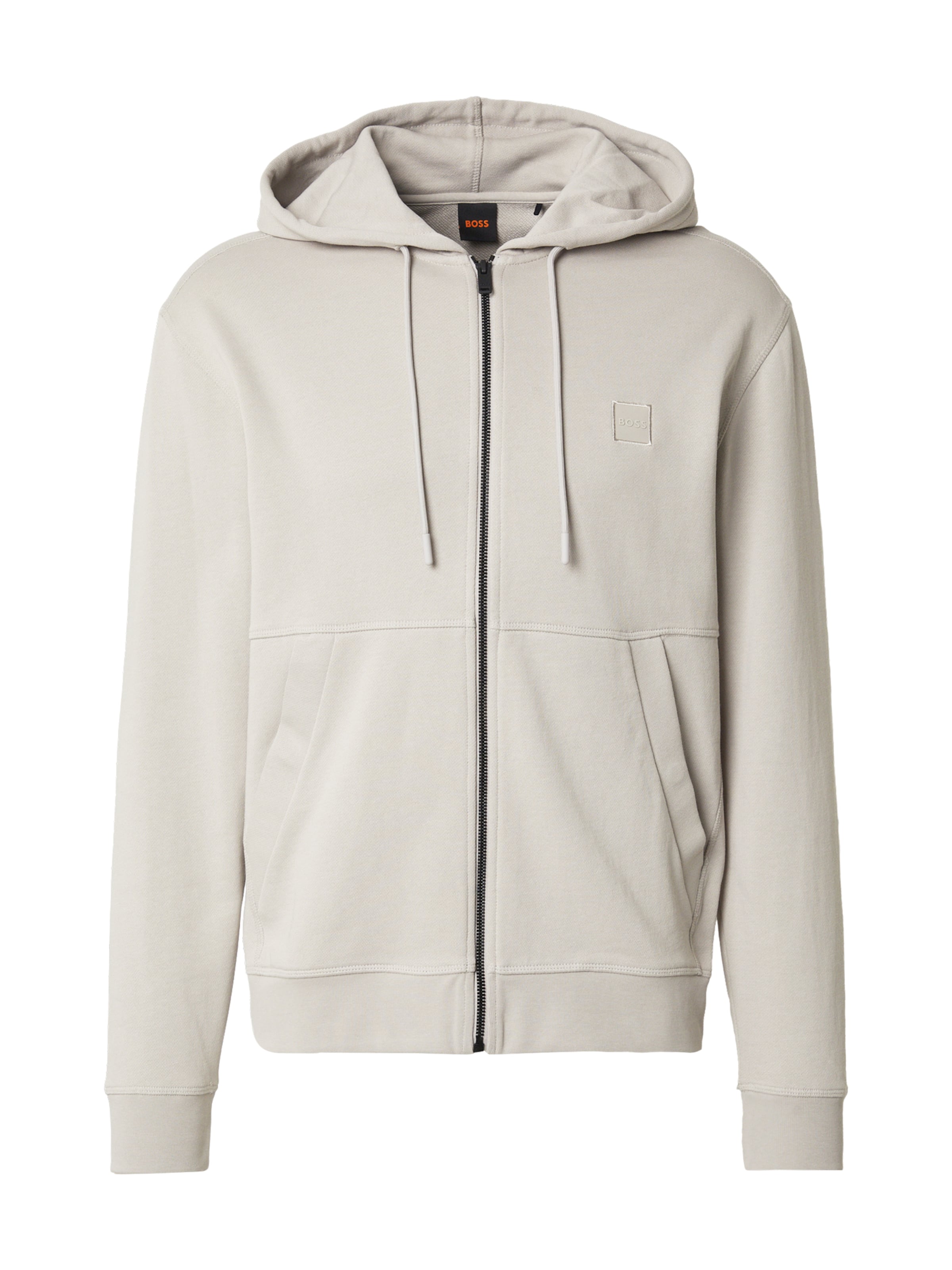 BOSS Zip-Up Hoodie 'Zetalky' in Grey: front