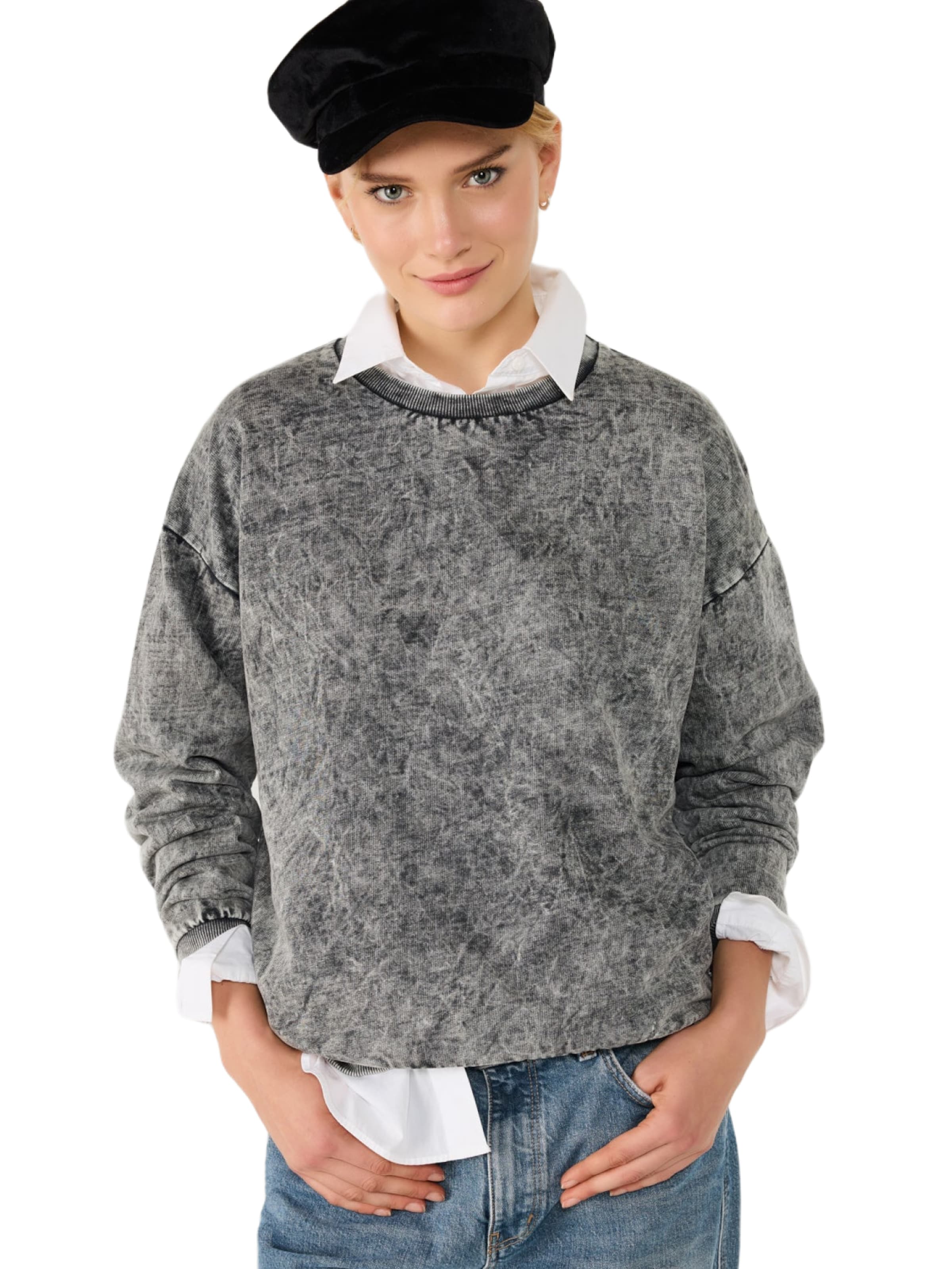 No Matter What Sweatshirt in Grau: Vorderseite