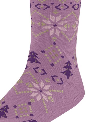 FALKE Socks 'Nordic Fair Isle' in Pink