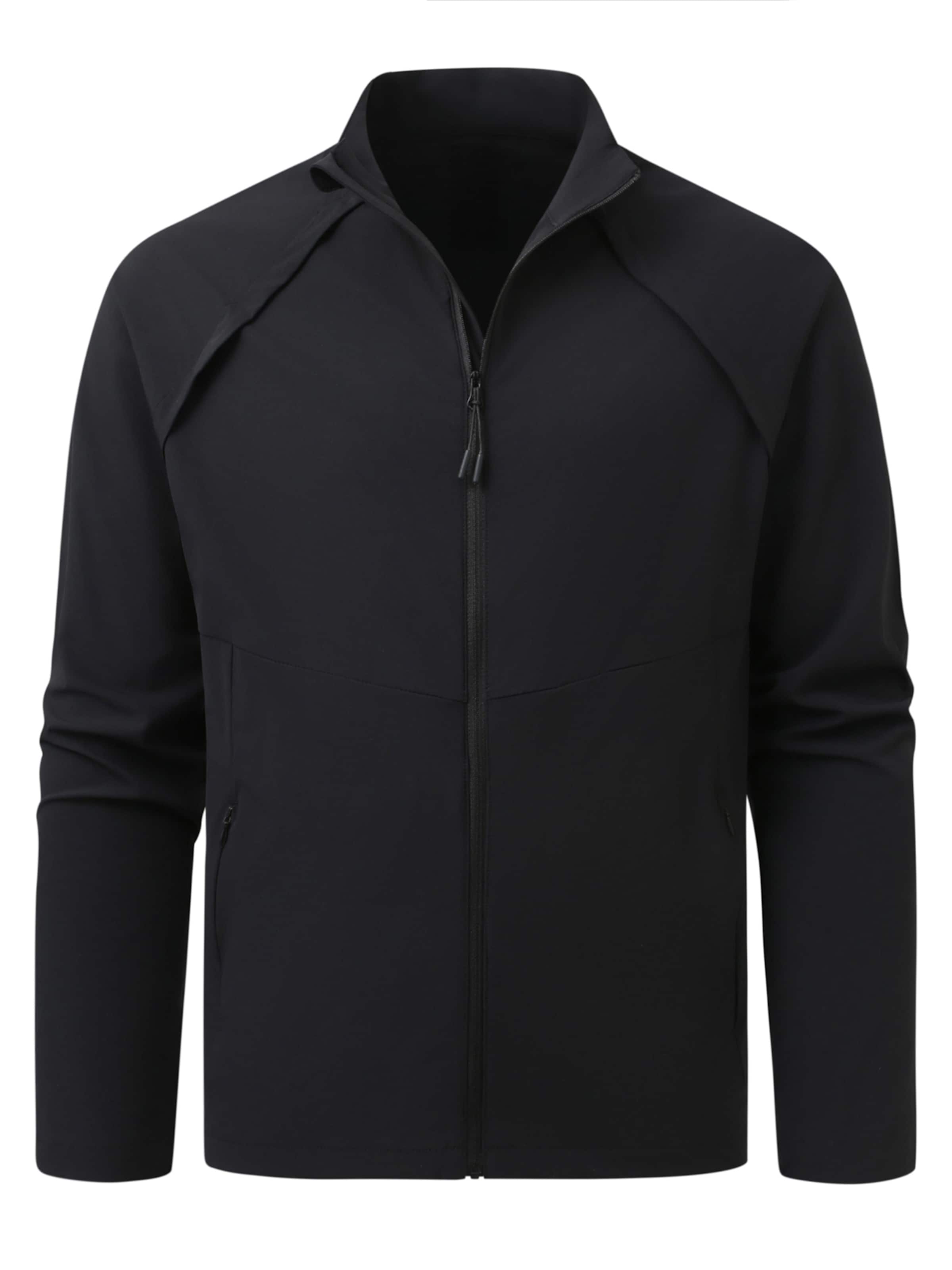 YOUTHUP Athletic Jacket 'Komfort' in Black: front