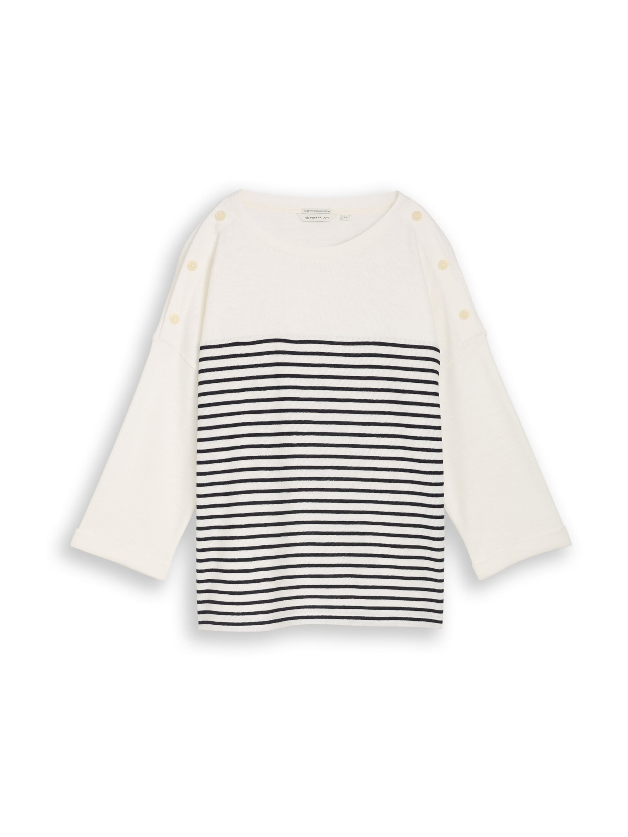 Pulover de la TOM TAILOR pe alb: față