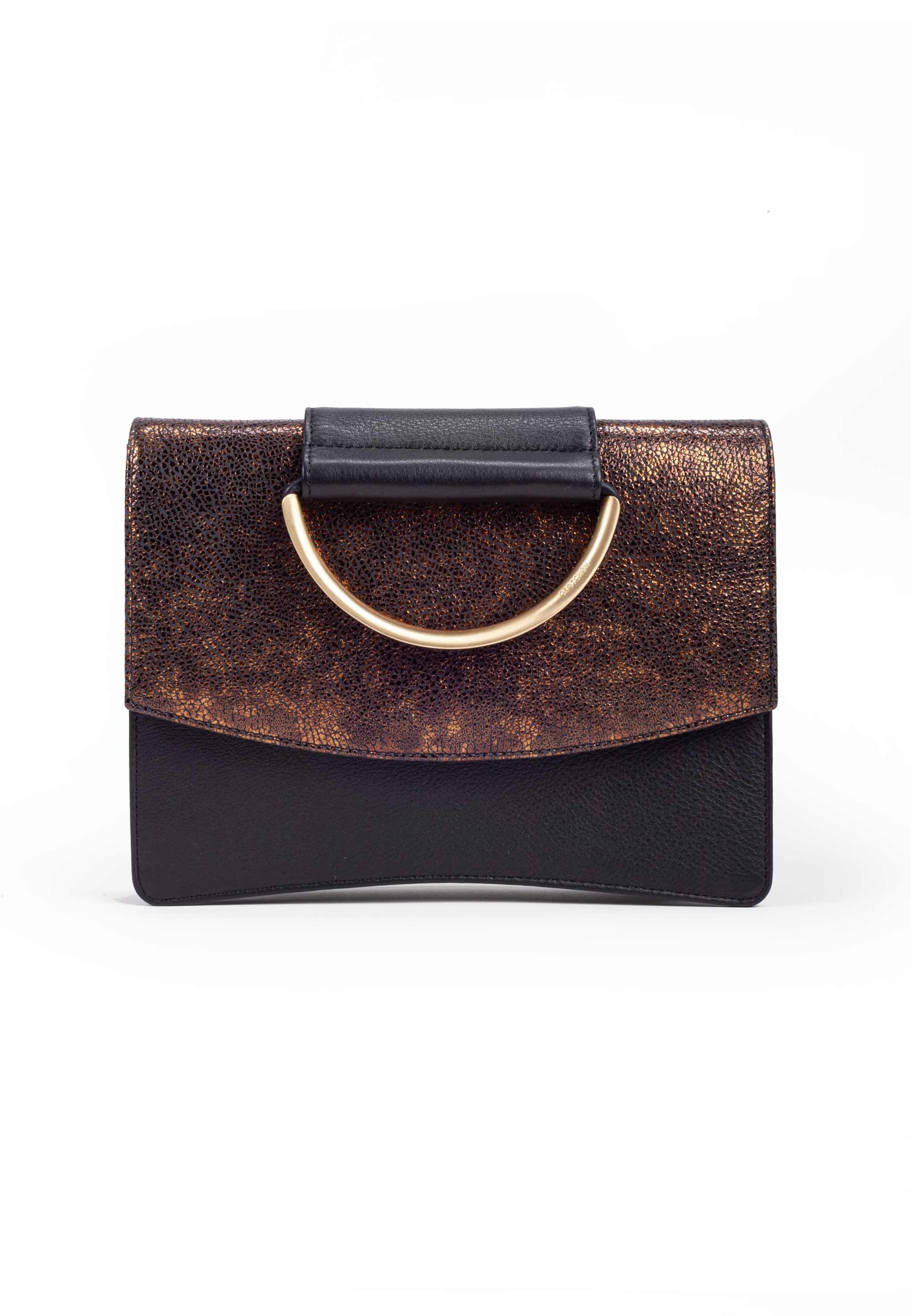 Gretchen Schultertasche 'Oyster Clutch Three' in Schwarz: Vorderseite