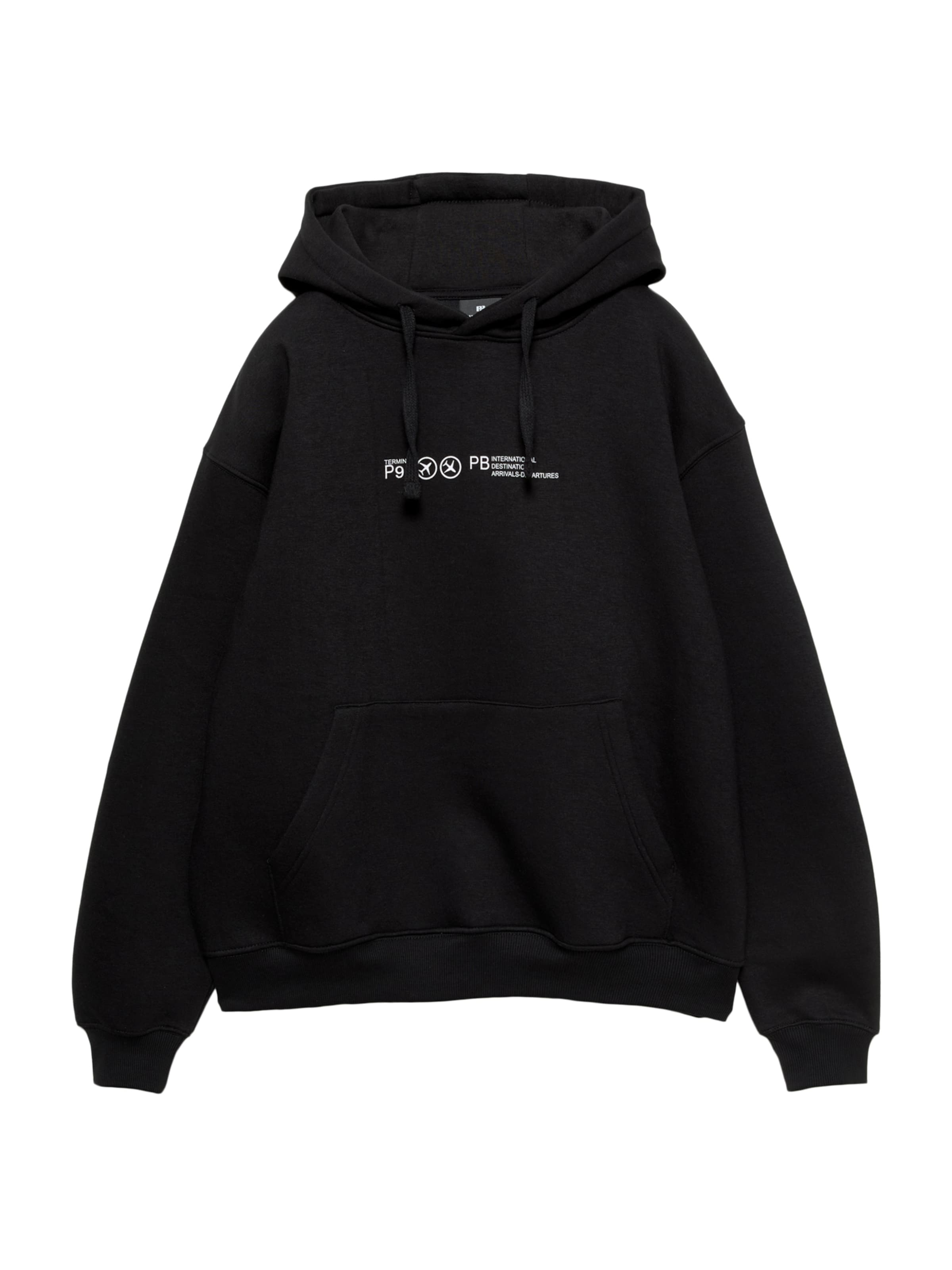 Pull&Bear Sweatshirt in Schwarz: Vorderseite