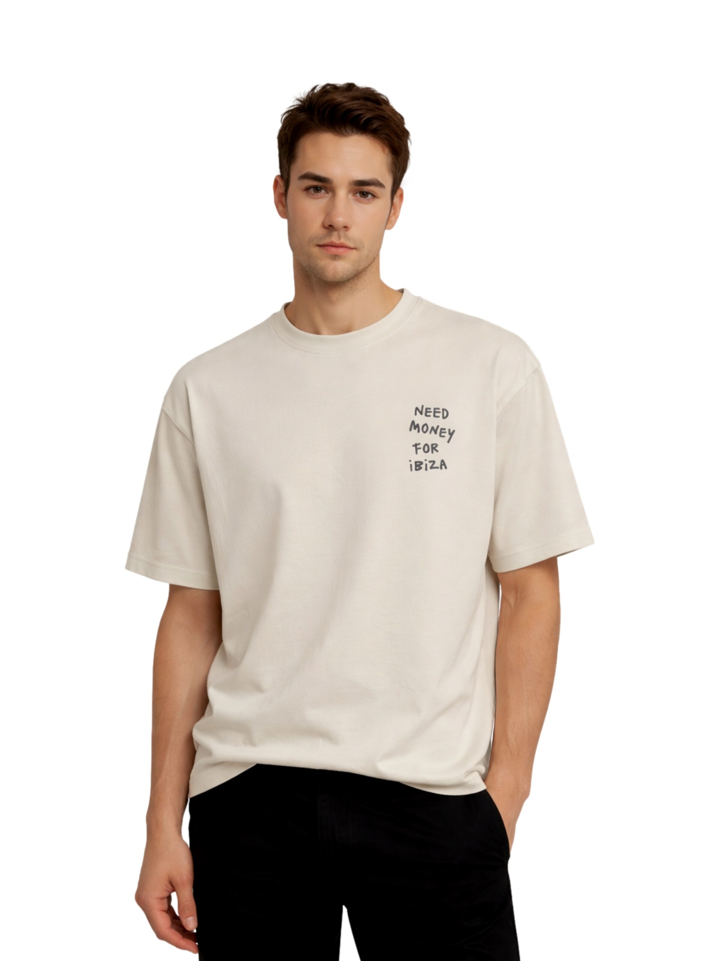 Only & Sons T-Shirt 'Money Life' in Beige: Vorderseite