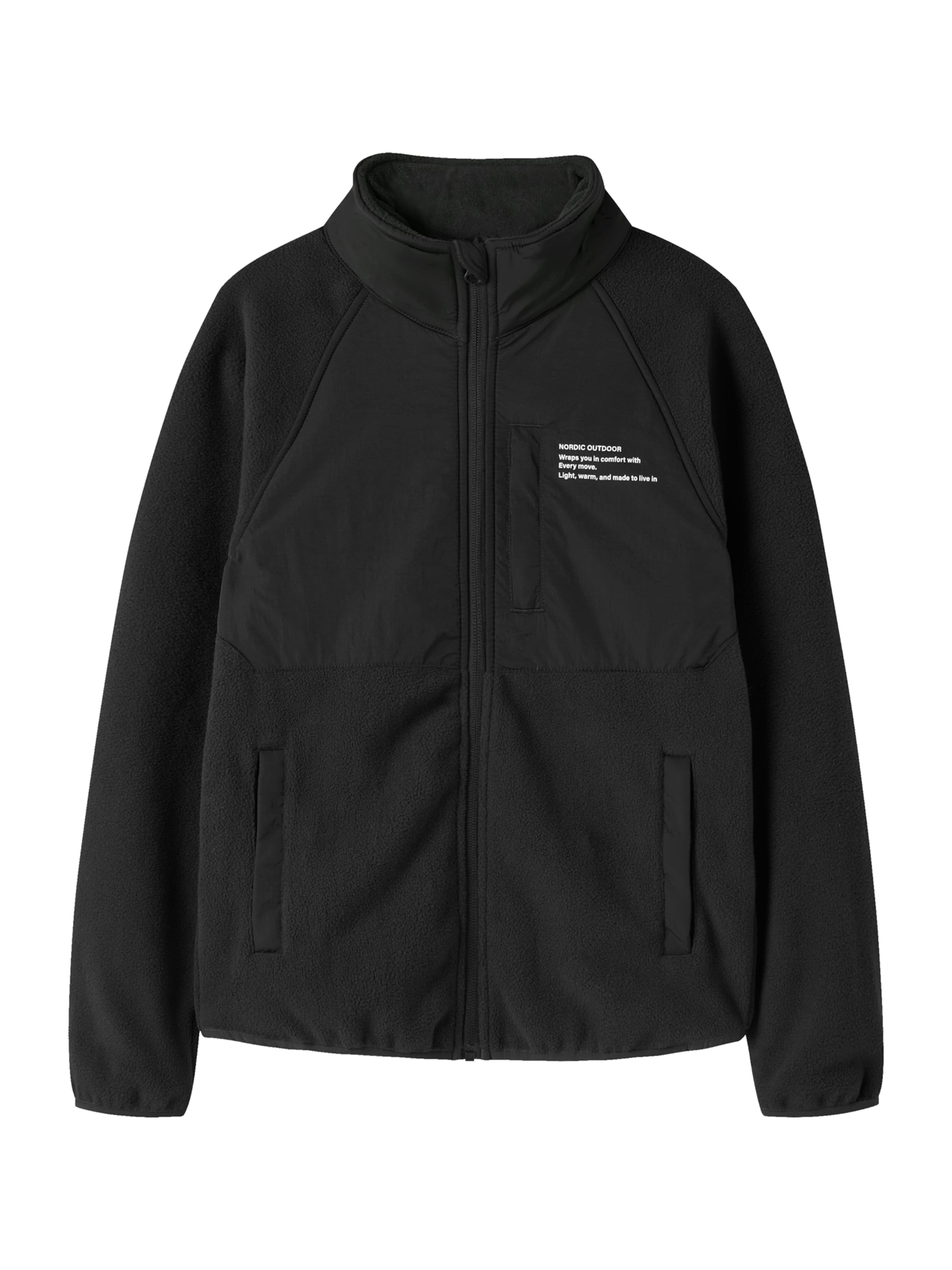 NAME IT - Casaco de velo 'NKNMYLES' em preto: frente