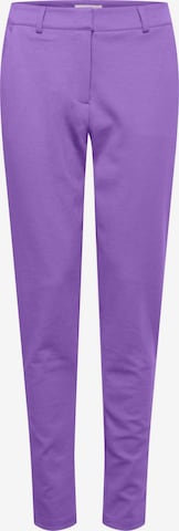 Pantalon 'Kate' ICHI en violet : devant