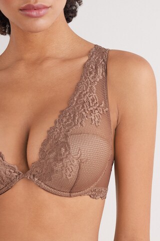 INTIMISSIMI Balconette Bra 'Pretty Flowers Elena' in Brown
