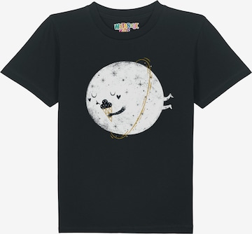 watabout.kids T-Shirt 'Planet mit Eis' in Schwarz: Vorderseite