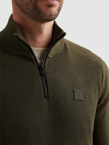 Pullover 'Pullover in cotton/modal with half-zip' di PME Legend in verde