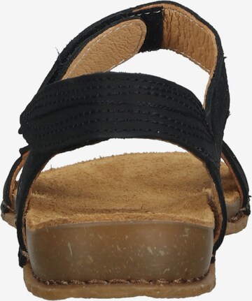 EL NATURALISTA Strap Sandals in Black