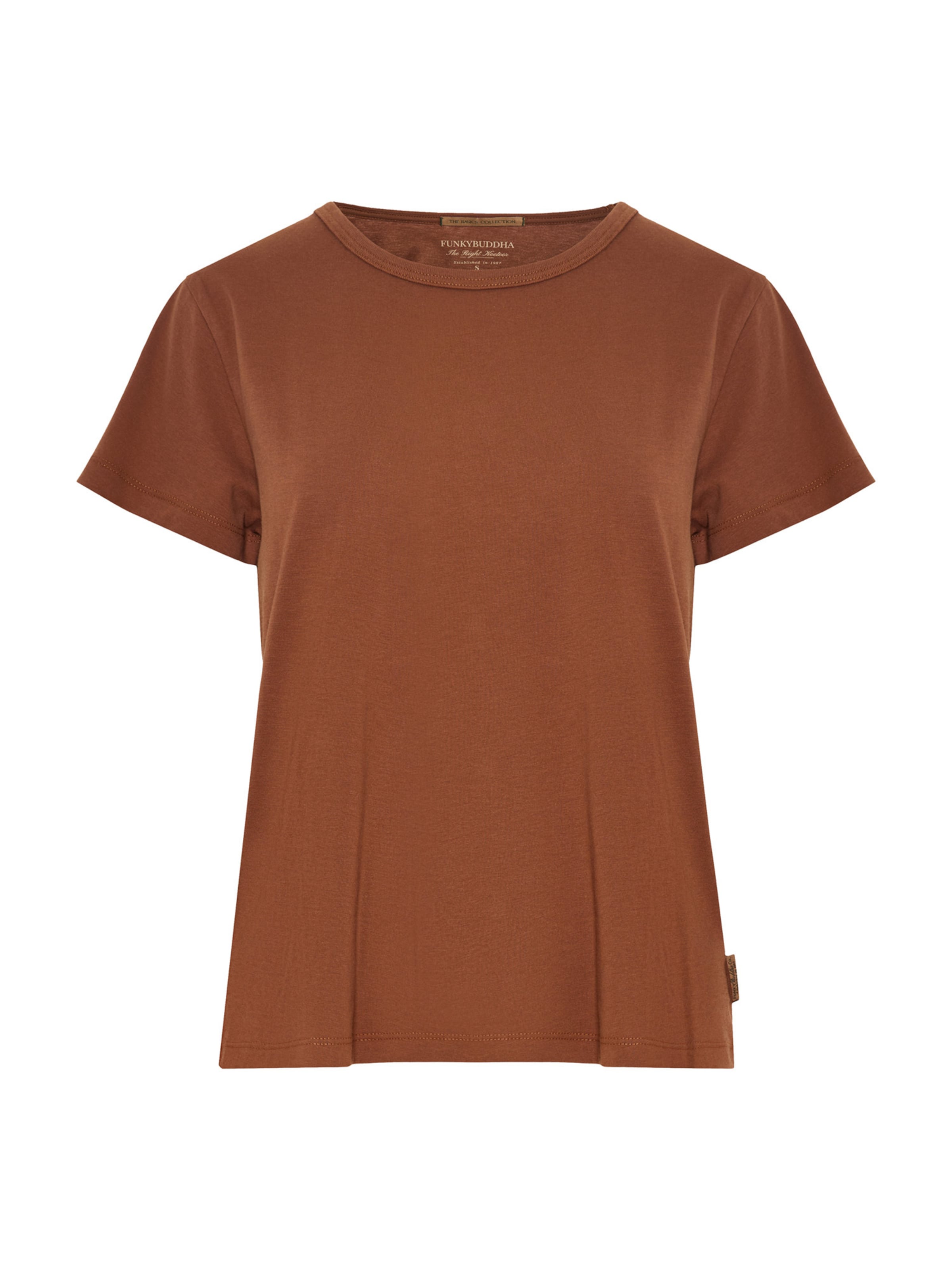 Funky Buddha T-Shirt in Braun: Vorderseite