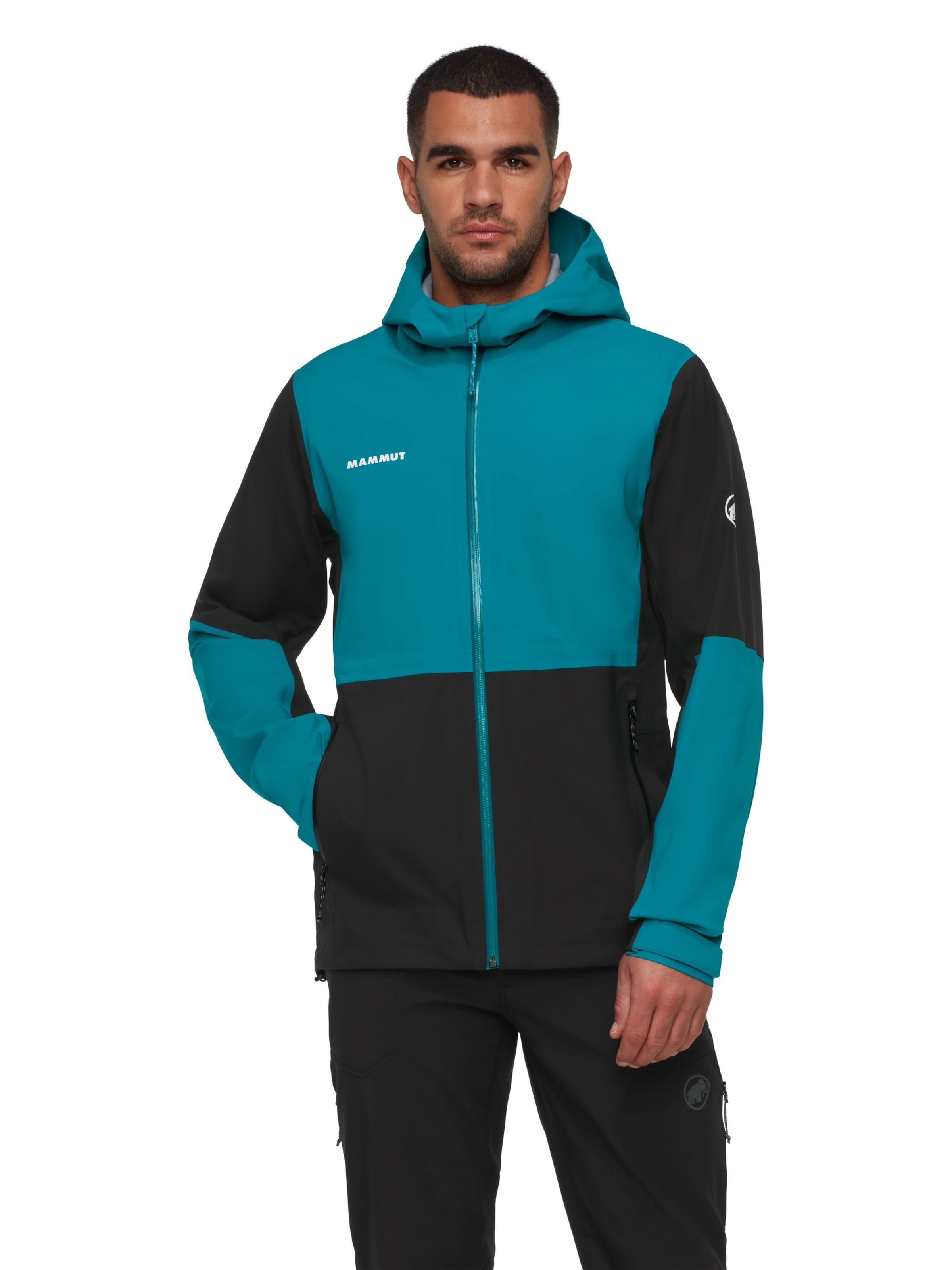 MAMMUT Outdoor jacket 'Linard Guide' in Black: front