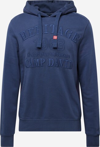 Sweat-shirt 'The Craftsmen' CAMP DAVID en bleu : devant