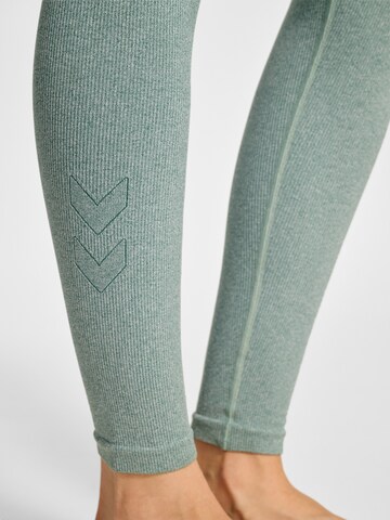 Hummel Skinny Sportbroek in Groen