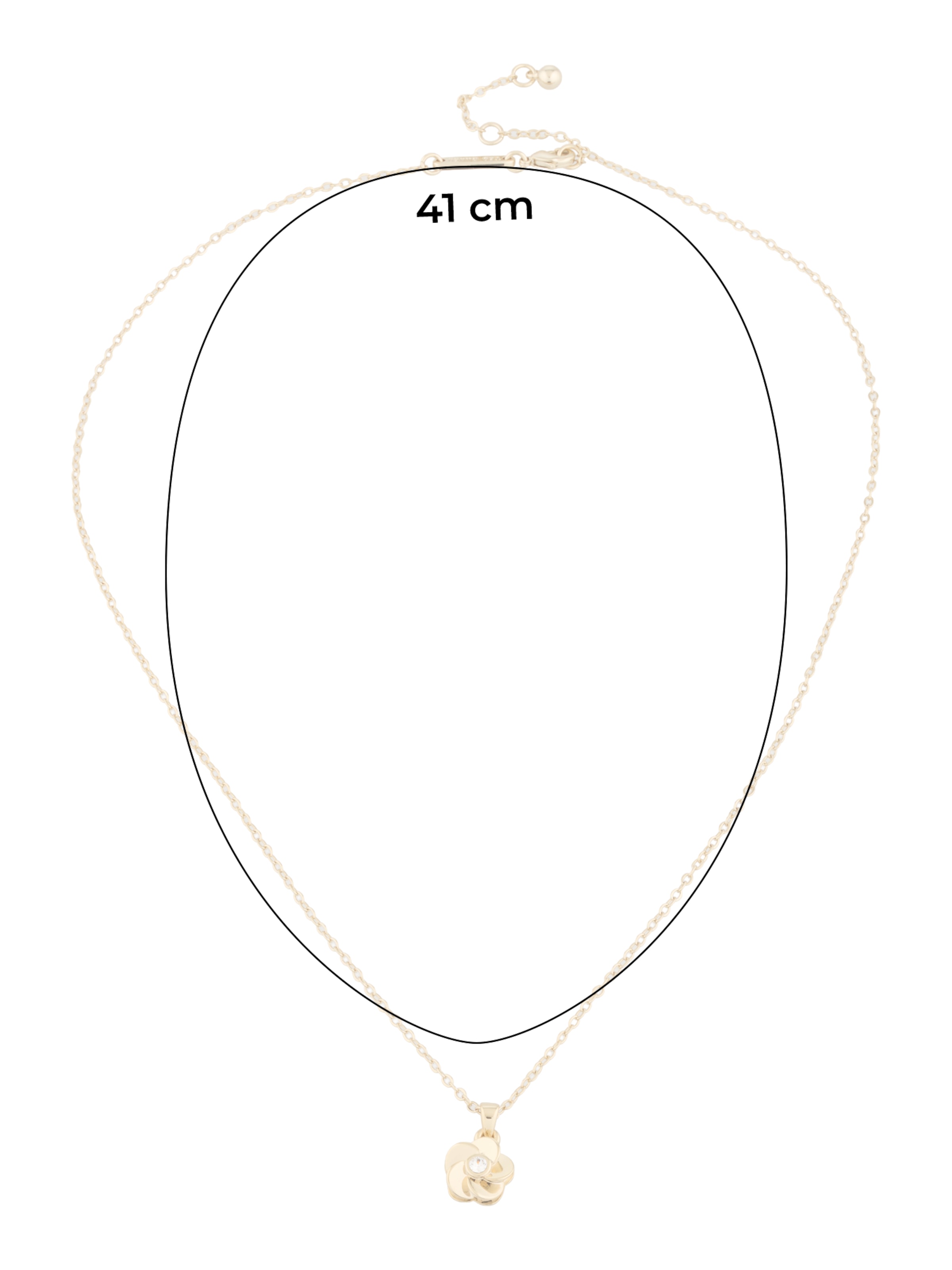 Chaîne 'Parnela' Ted Baker en or : devant