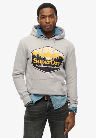 Superdry & Co Tréning póló 'Sun Tab' - szürke: elől