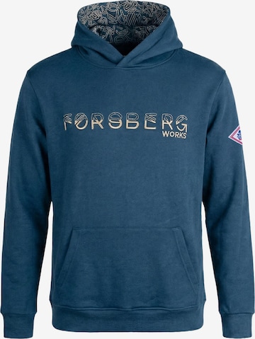 FORSBERG Sweatshirt 'Grunnson Hoodie' in Blau: Vorderseite