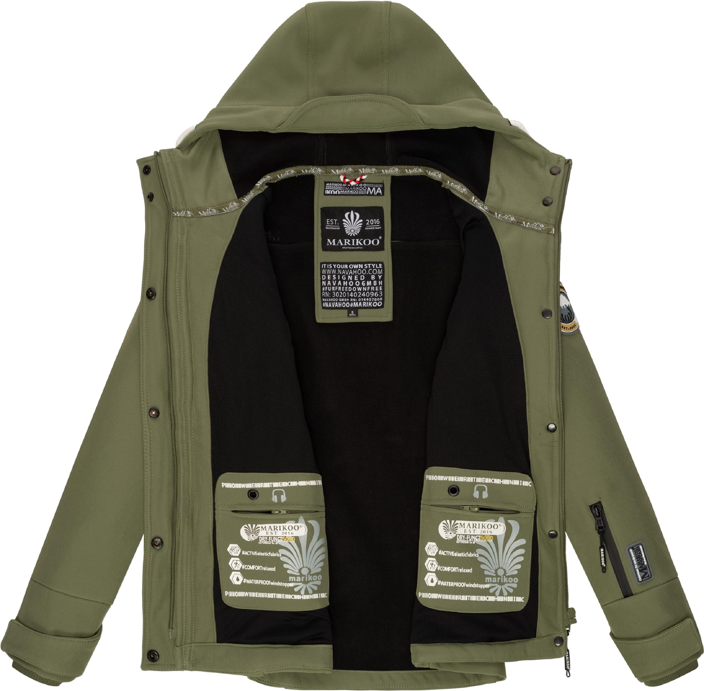 MARIKOO - Casaco funcionais 'Kleinezicke' em verde