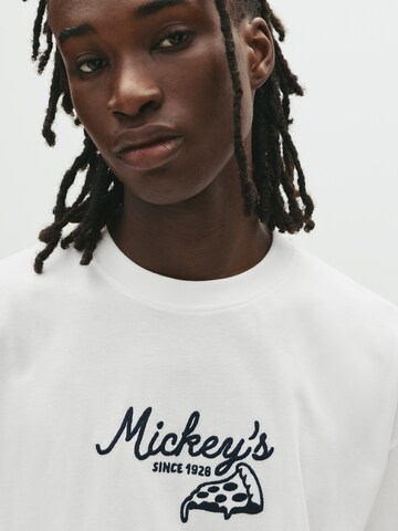 Pull&Bear Paita 'MICKEY' värissä valkoinen
