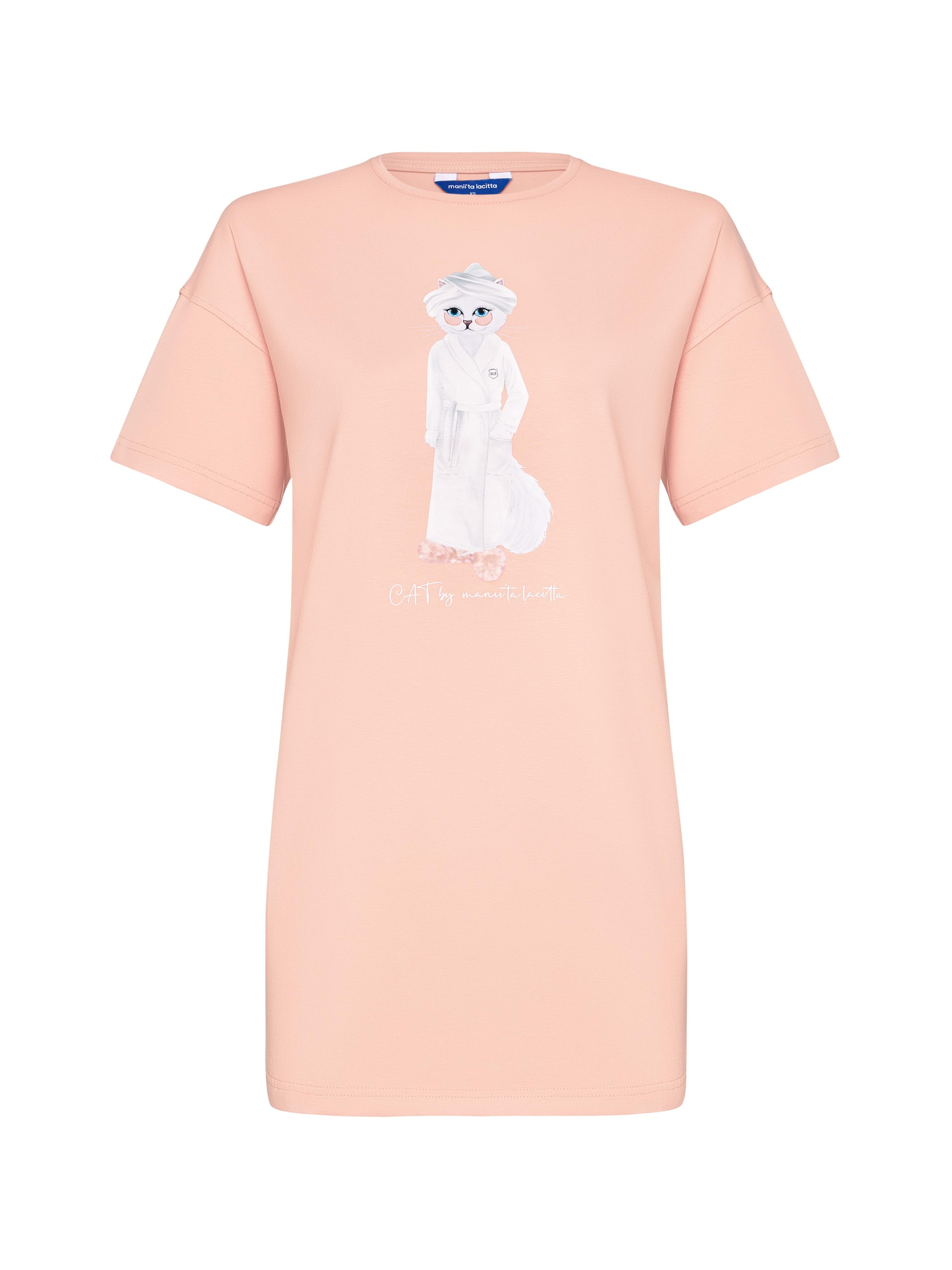T-shirt 'Spa Cat' Cat e Lolette en orange : devant