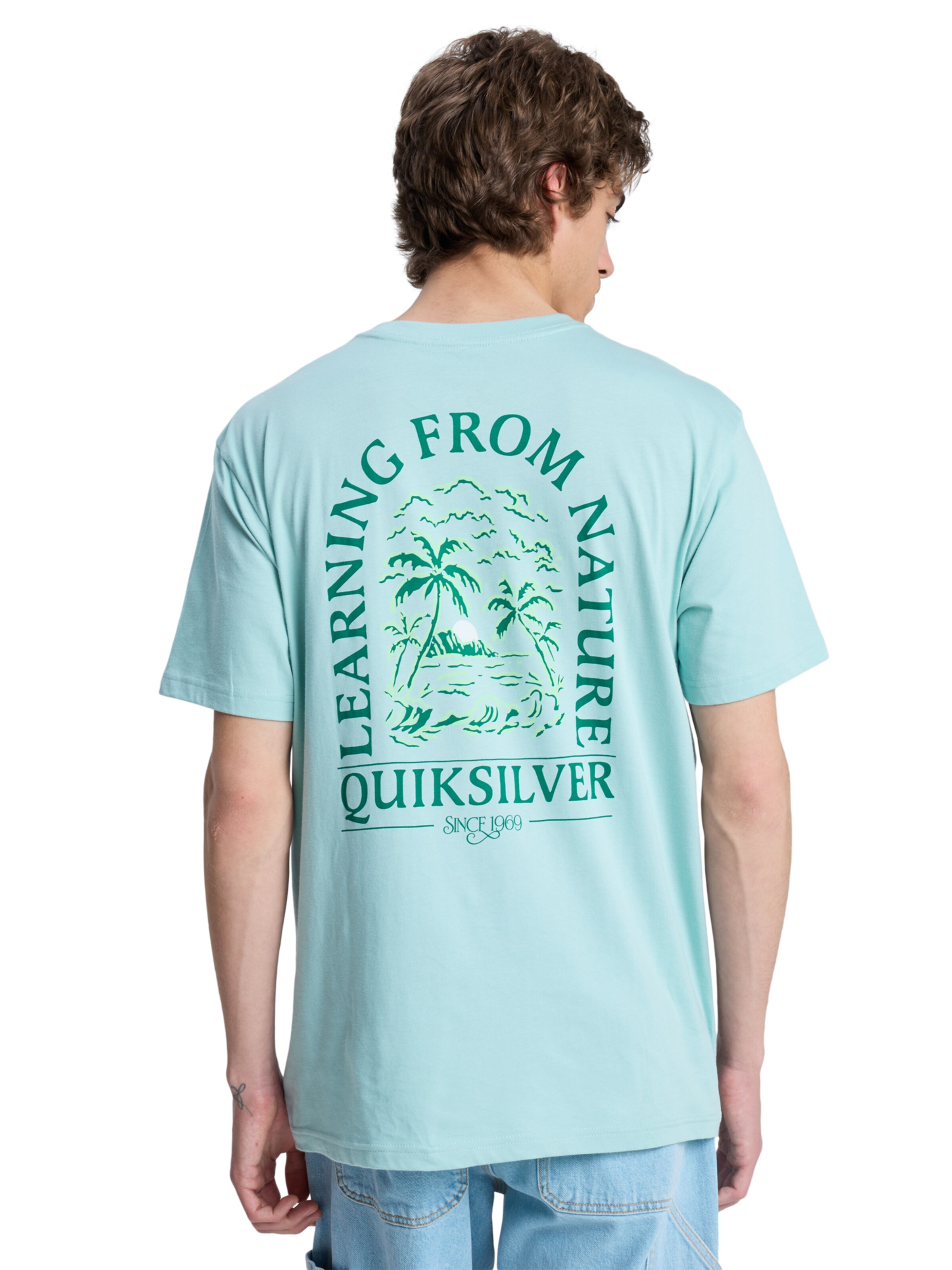 QUIKSILVER Funktionstopp 'Evo Learning From Nature' i grön: framsida